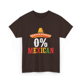 0% Mexican Fiesta Sombrero T-Shirt - Dark Chocolate