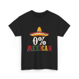 0% Mexican Sombrero Fiesta T-Shirt - Black