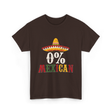 0% Mexican Sombrero Fiesta T-Shirt - Dark Chocolate