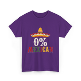 0% Mexican Sombrero Fiesta T-Shirt - Purple