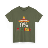 0% Mexican Sombrero Fiesta T-Shirt - Military Green