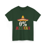 0% Mexican Sombrero Fiesta T-Shirt - Forest Green