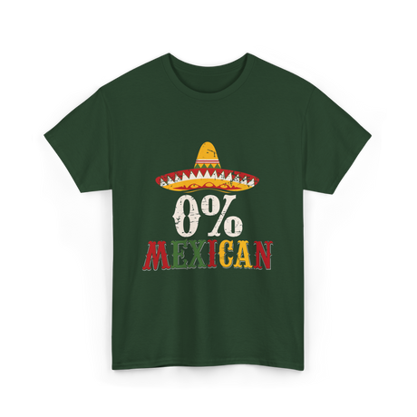 0% Mexican Sombrero Fiesta T-Shirt - Forest Green