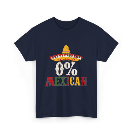 0% Mexican Sombrero Fiesta T-Shirt - Navy