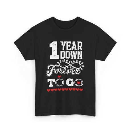 1 Year Down Anniversary T-Shirt - Black