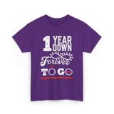 1 Year Down Anniversary T-Shirt - Purple