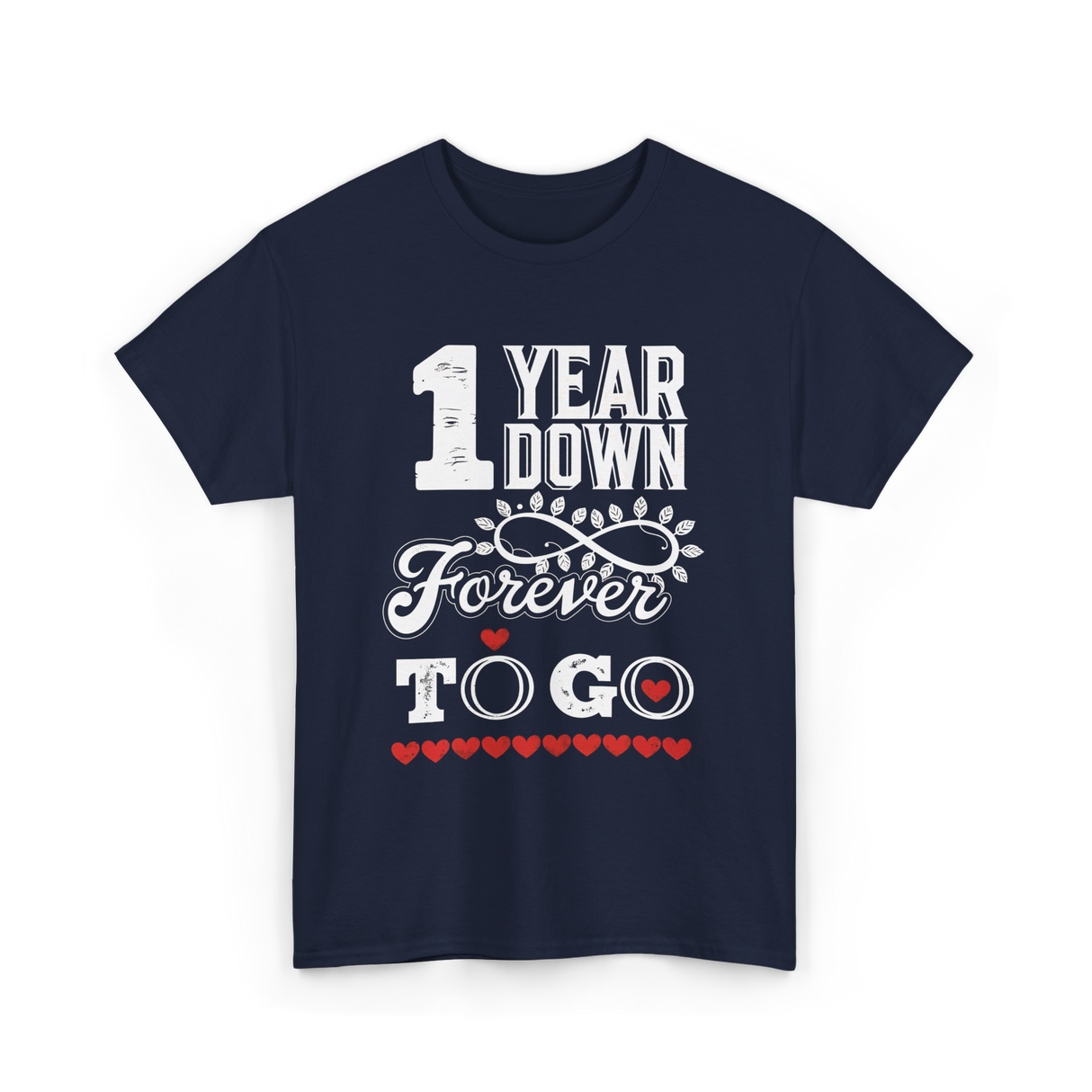 1 Year Down Anniversary T-Shirt - Navy