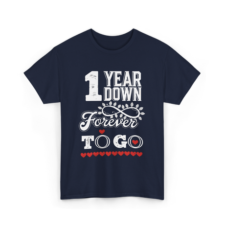 1 Year Down Anniversary T-Shirt - Navy