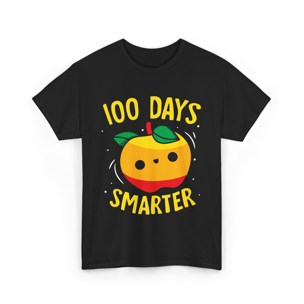 100 Days Smarter Kids Education Learning T-Shirt - Black