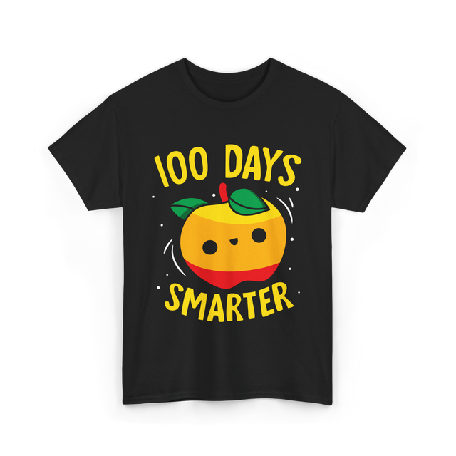 100 Days Smarter Kids Education Learning T-Shirt - Black