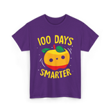 100 Days Smarter Kids Education Learning T-Shirt - Purple