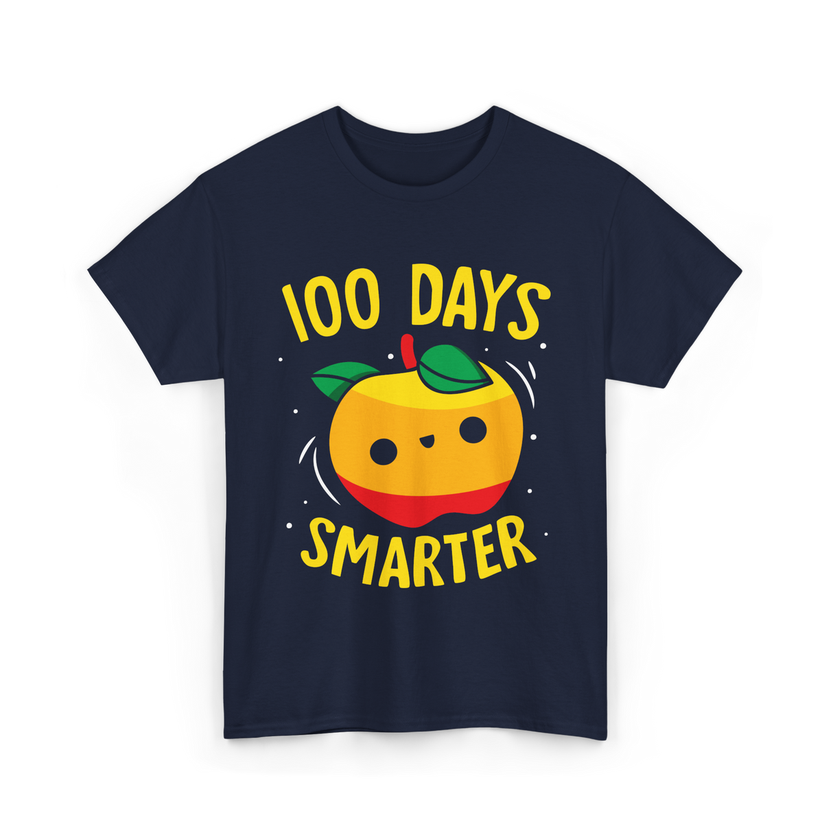 100 Days Smarter Kids Education Learning T-Shirt - Navy