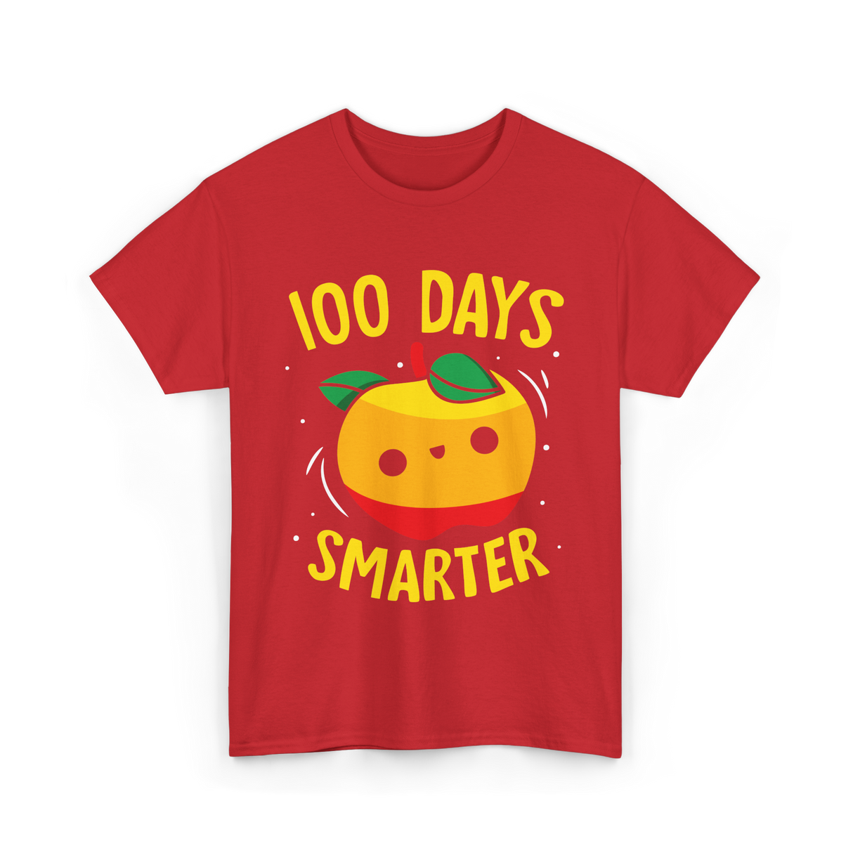 100 Days Smarter Kids Education Learning T-Shirt - Red