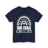 100 Dias De Escuela Kids Education T-Shirt - Navy