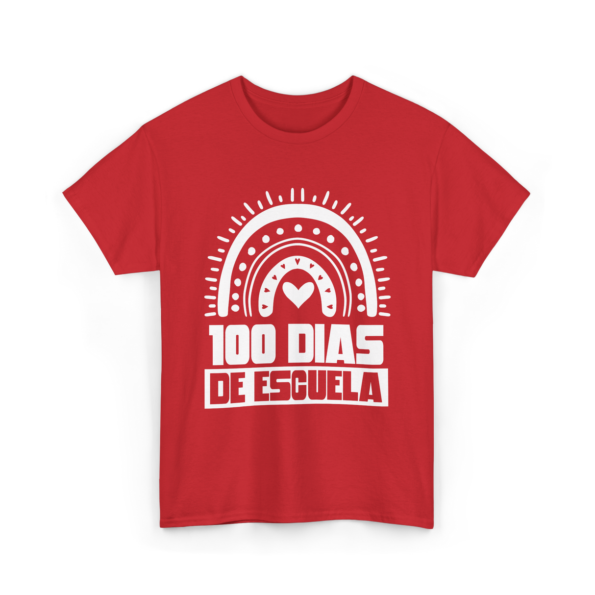 100 Dias De Escuela Kids Education T-Shirt - Red