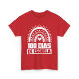 100 Dias De Escuela Kids Education T-Shirt - Red