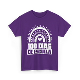 100 Dias De Escuela Kids Education T-Shirt - Purple