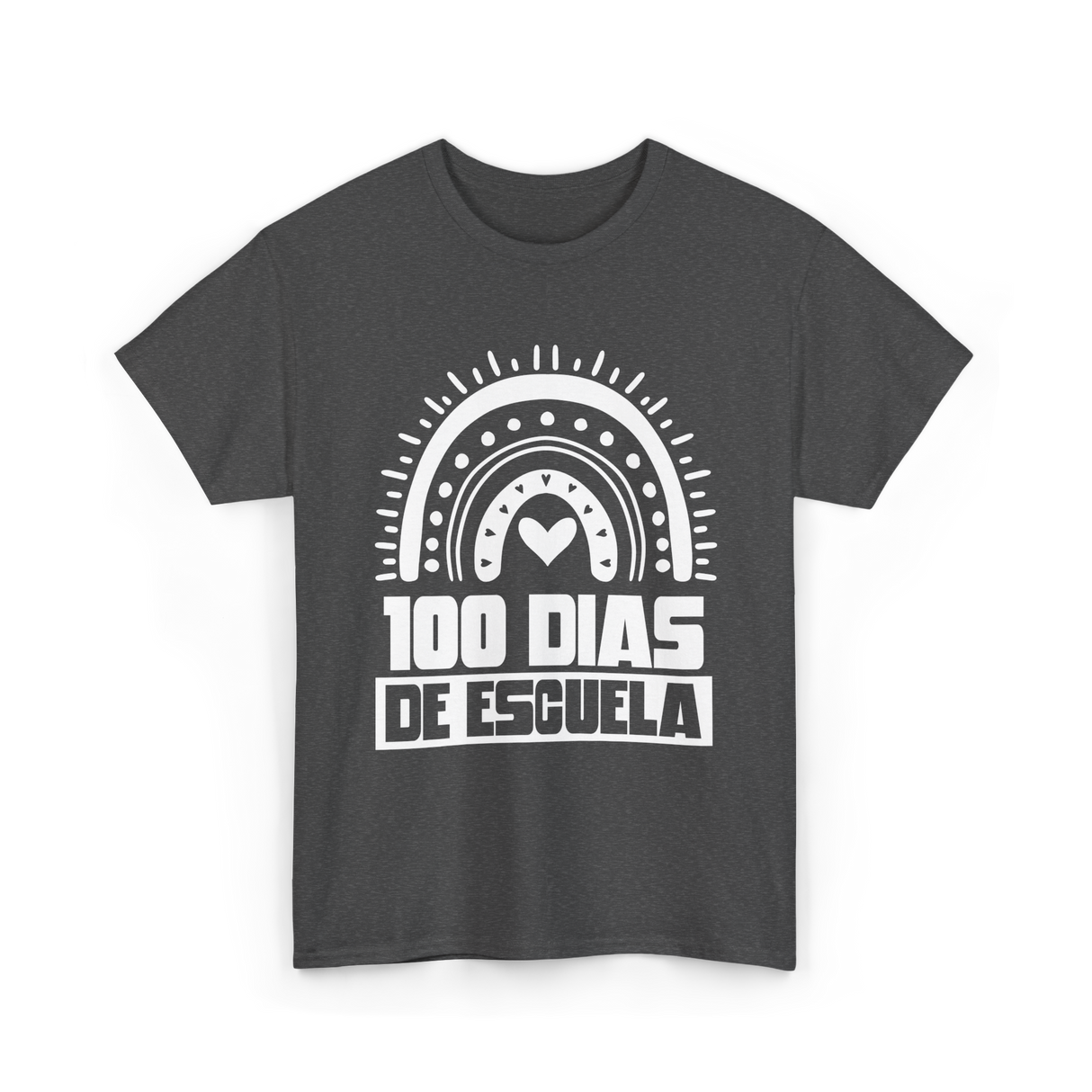 100 Dias De Escuela Kids Education T-Shirt - Dark Heather