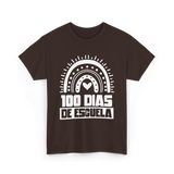 100 Dias De Escuela Kids Education T-Shirt - Dark Chocolate