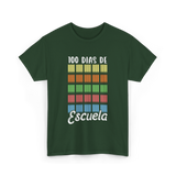 100 Dias De Escuela School Kids T-Shirt - Forest Green