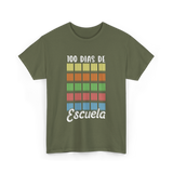 100 Dias De Escuela School Kids T-Shirt - Military Green