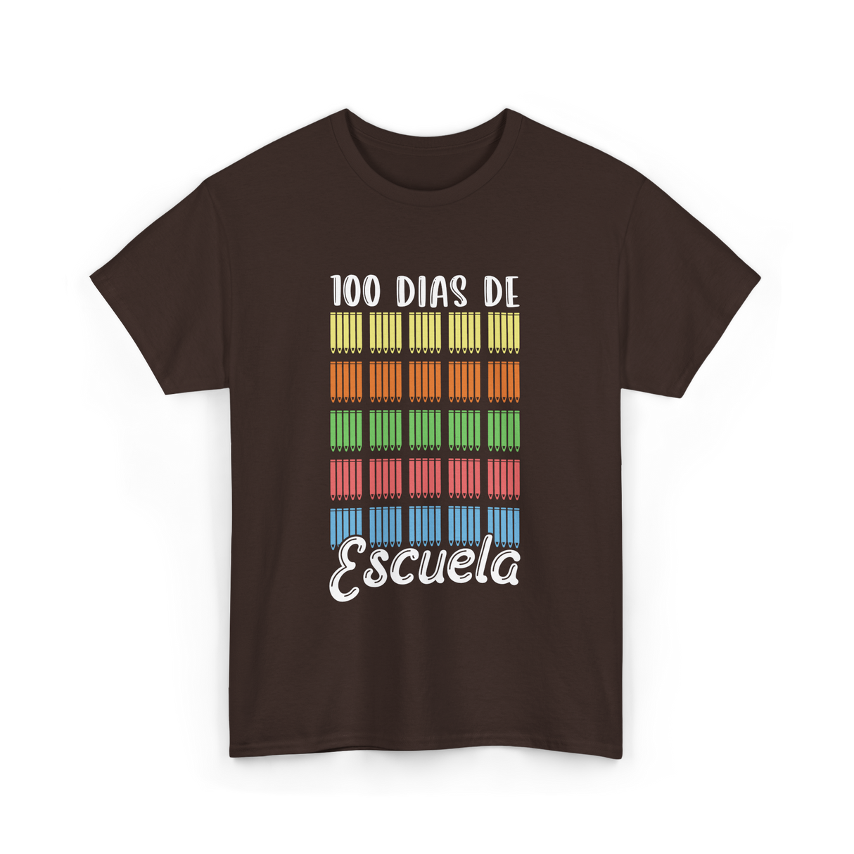 100 Dias De Escuela School Kids T-Shirt - Dark Chocolate