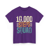 10,000 Steps Squad Exercise Fitness T-Shirt - Purple