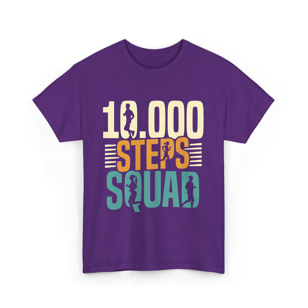 10000 Steps Squad Exercise Fitness T-Shirt - Purple