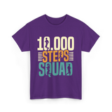 10000 Steps Squad Exercise Fitness T-Shirt - Purple