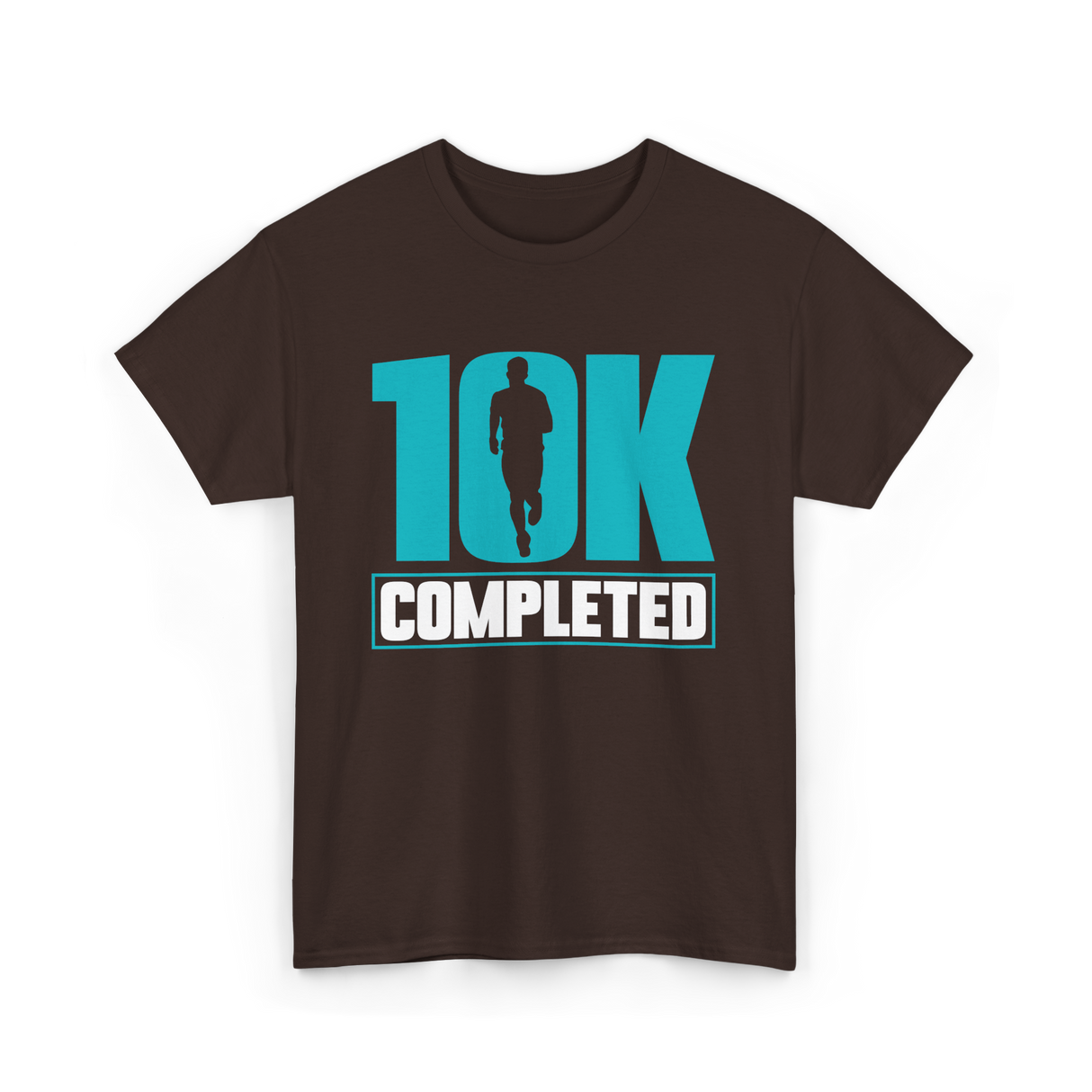 10K Completed Running Runner T-Shirt - Dark Chocolate