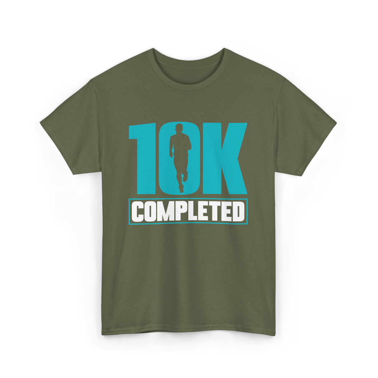 10K Completed Running Runner T-Shirt - Military Green