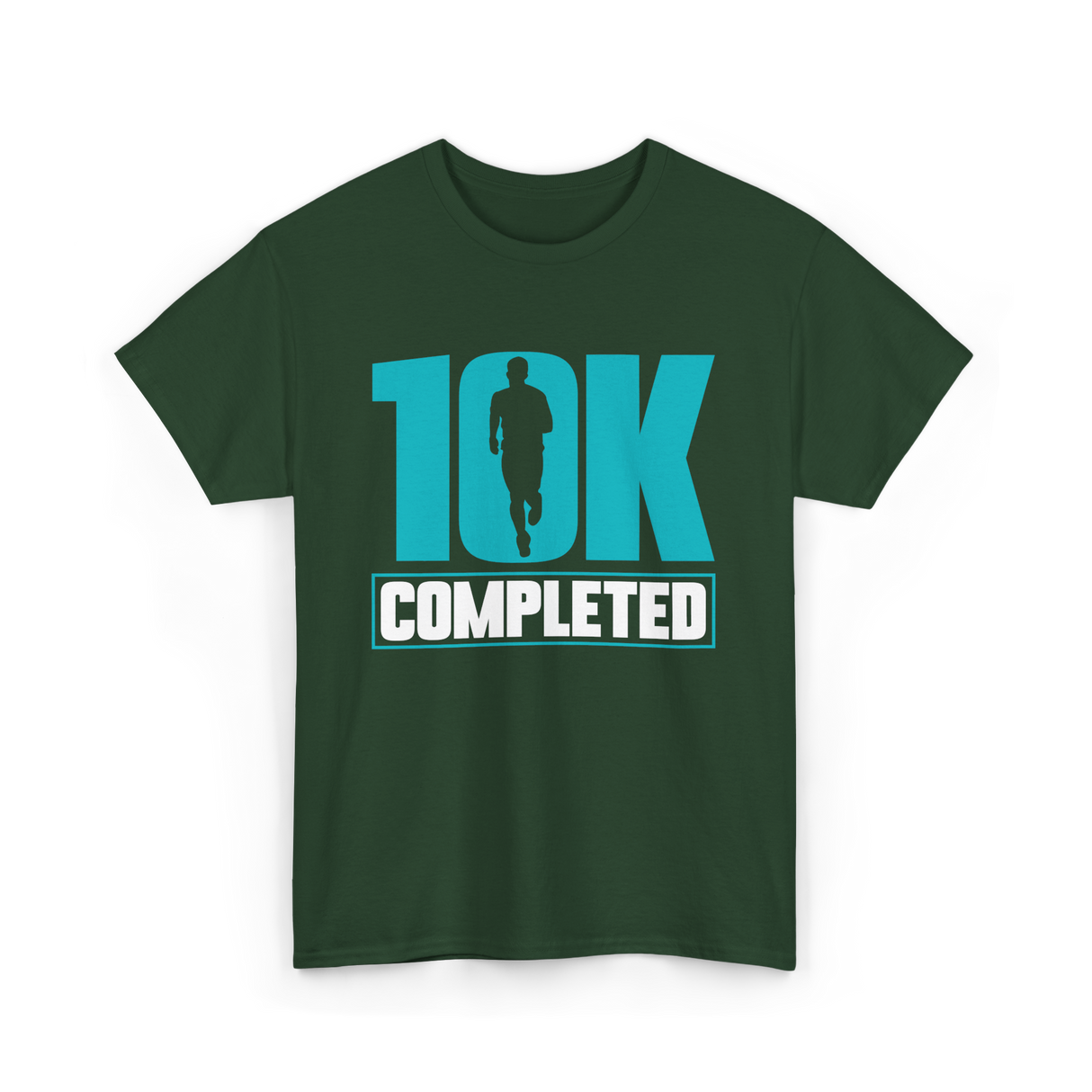 10K Completed Running Runner T-Shirt - Forest Green