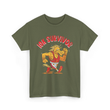 10K Survivor Running Runner Race T-Shirt - Military Green