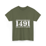 1491 Indigenous Awareness History T-Shirt - Military Green