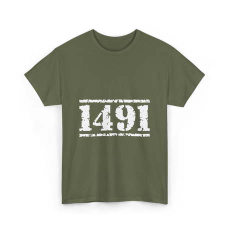 1491 Indigenous Awareness History T-Shirt - Military Green