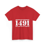 1491 Indigenous Awareness History T-Shirt - Red