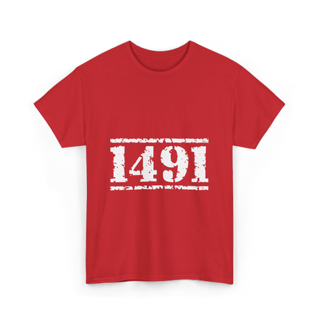 1491 Indigenous Awareness History T-Shirt - Red