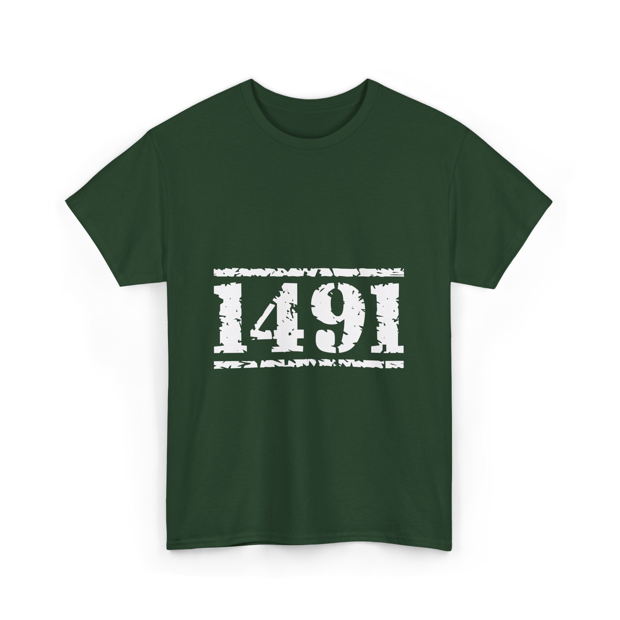 1491 Indigenous Awareness History T-Shirt - Forest Green