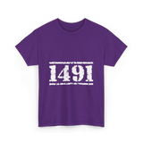 1491 Indigenous Awareness History T-Shirt - Purple