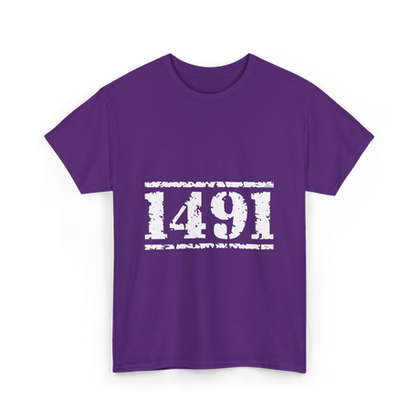 1491 Indigenous Awareness History T-Shirt - Purple