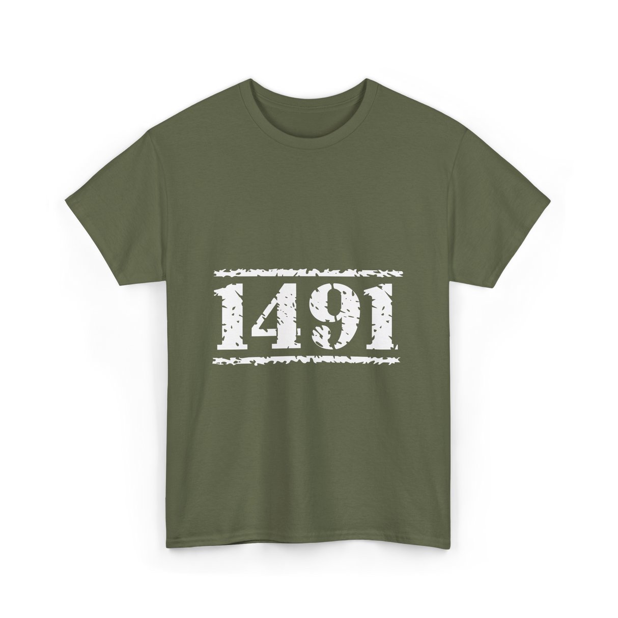 1491 Indigenous History Native American T-Shirt - Military Green