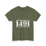 1491 Indigenous History Native American T-Shirt - Military Green