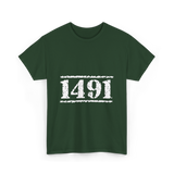 1491 Indigenous History Native American T-Shirt - Forest Green