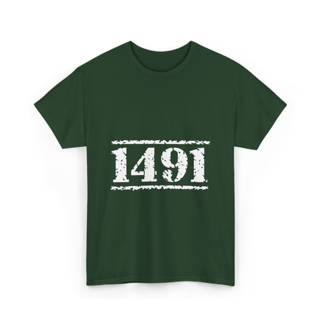 1491 Indigenous History Native American T-Shirt - Forest Green