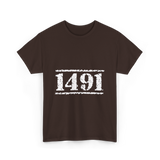 1491 Indigenous History Native American T-Shirt - Dark Chocolate