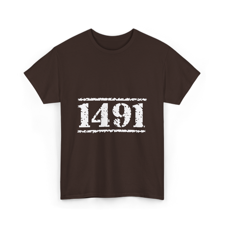 1491 Indigenous History Native American T-Shirt - Dark Chocolate