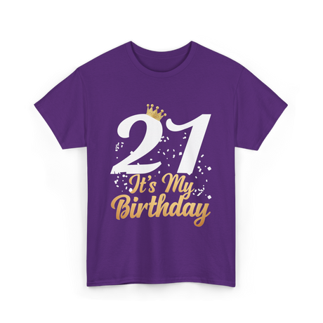 21 It’s My Birthday T-Shirt - Purple