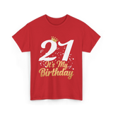 21 It’s My Birthday T-Shirt - Red