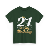 21 It’s My Birthday T-Shirt - Forest Green