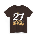 21 It’s My Birthday T-Shirt - Dark Chocolate